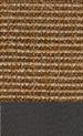 Sisal Salvador bronze 064 tæppe med kantbånd i granit 045